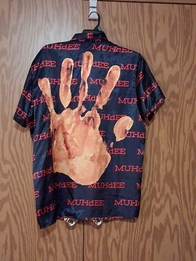 MUHdEE Brand Streetwear Graphic Short-Sleeve Button-Down Shirt Size 3X